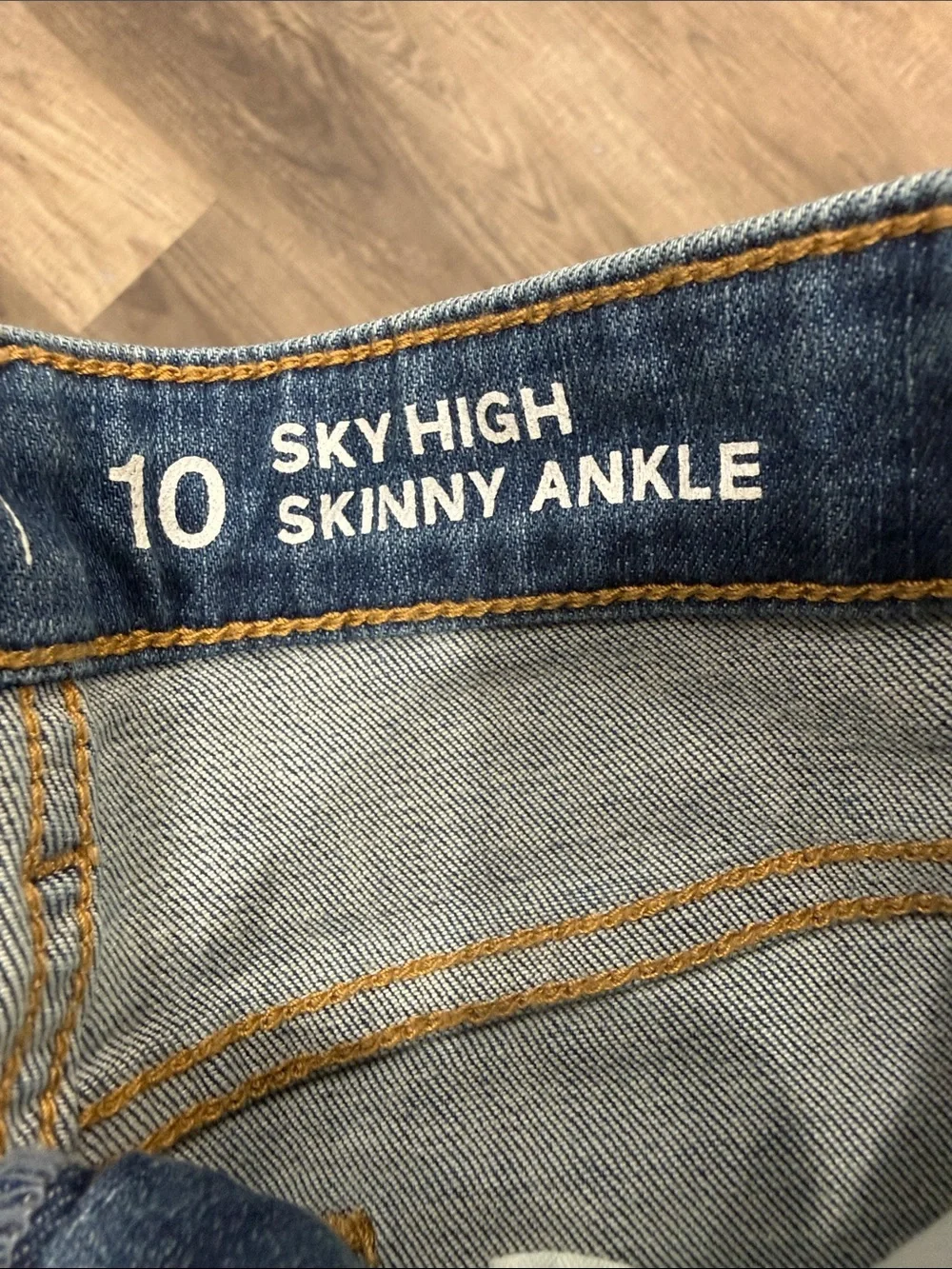 GAP Girls Blue Distressed Sky High Skinny Ankle Jeans